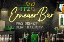 Grafische Darstellung einer Bar mit Getränken auf dem Tresen