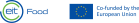 Logo eit Food und Flagge der Europäischen Union, Schriftfarbe blau