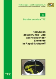 Cover Bericht 20 - Reduktion ablagerungs- und aschebildender Elemente im Rapsölkraftstoff
