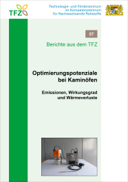 Cover TFZ-Bericht 57: Optimierungspotenziale bei Kaminöfen 