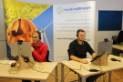 Moderator und Experte des Teams LandSchafftEnergie halten einen Online-Vortrag ab