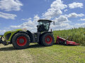 Landwirtschaftliche Maschine, mit der Hanf geerntet wird