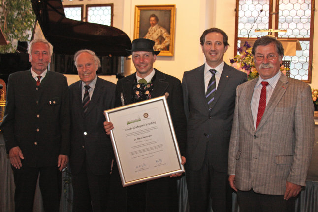 Verleihung des Wissenschaftspreises Straubing 2013 an Dr. Bachmaier vom TFZ